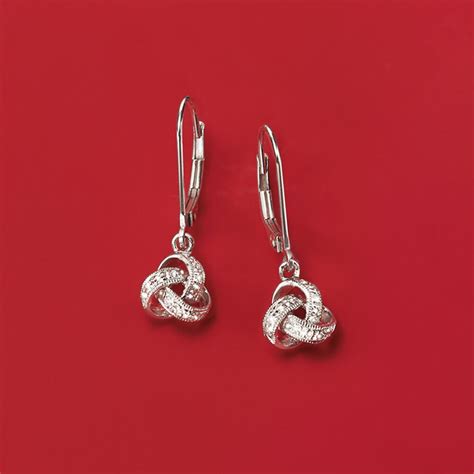 ross simons diamond earrings|ross simons love knot earrings.